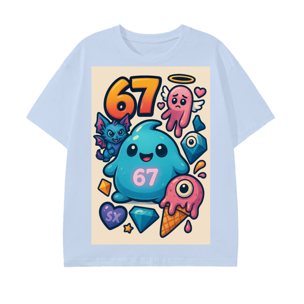 SixSeven Essential Tee – [Cartoon Shock 67]