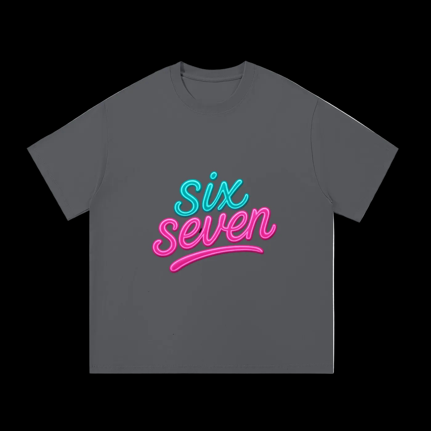 SixSeven Essential Tee – [Minimal Neon Script]