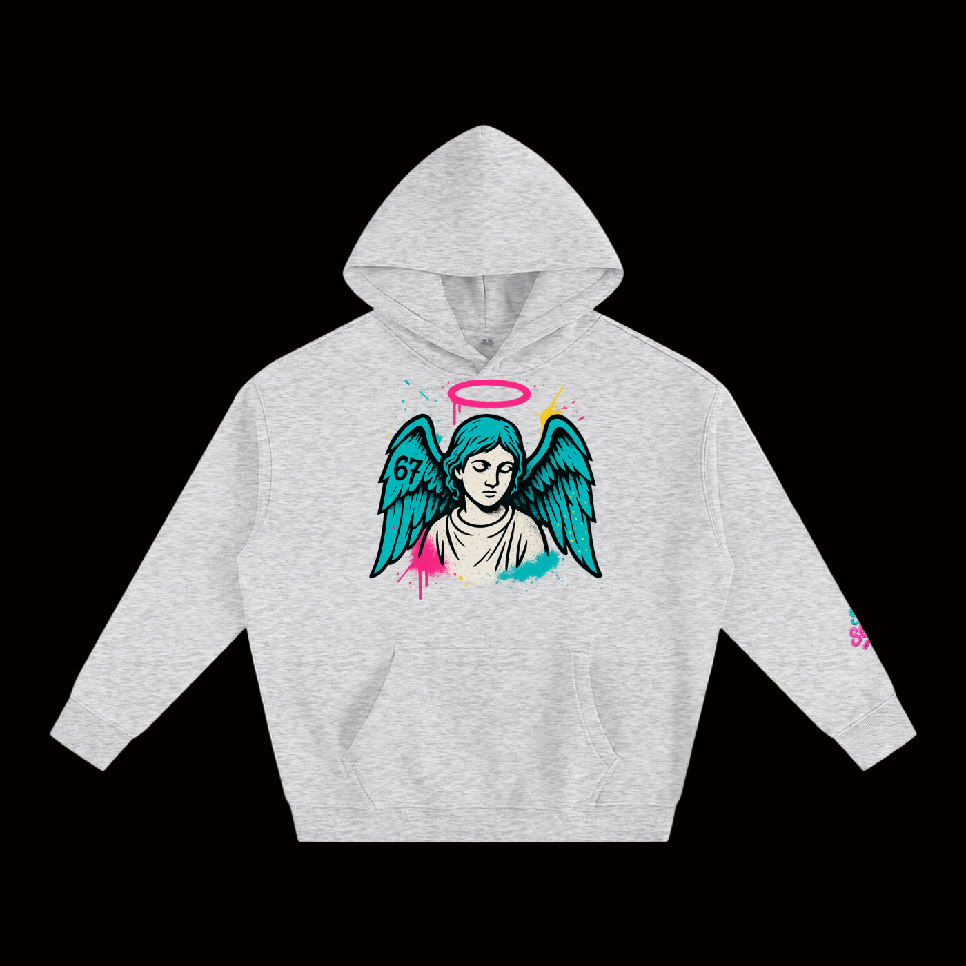 SixSeven Oversized Fleece Hoodie – [Fallen Angel]