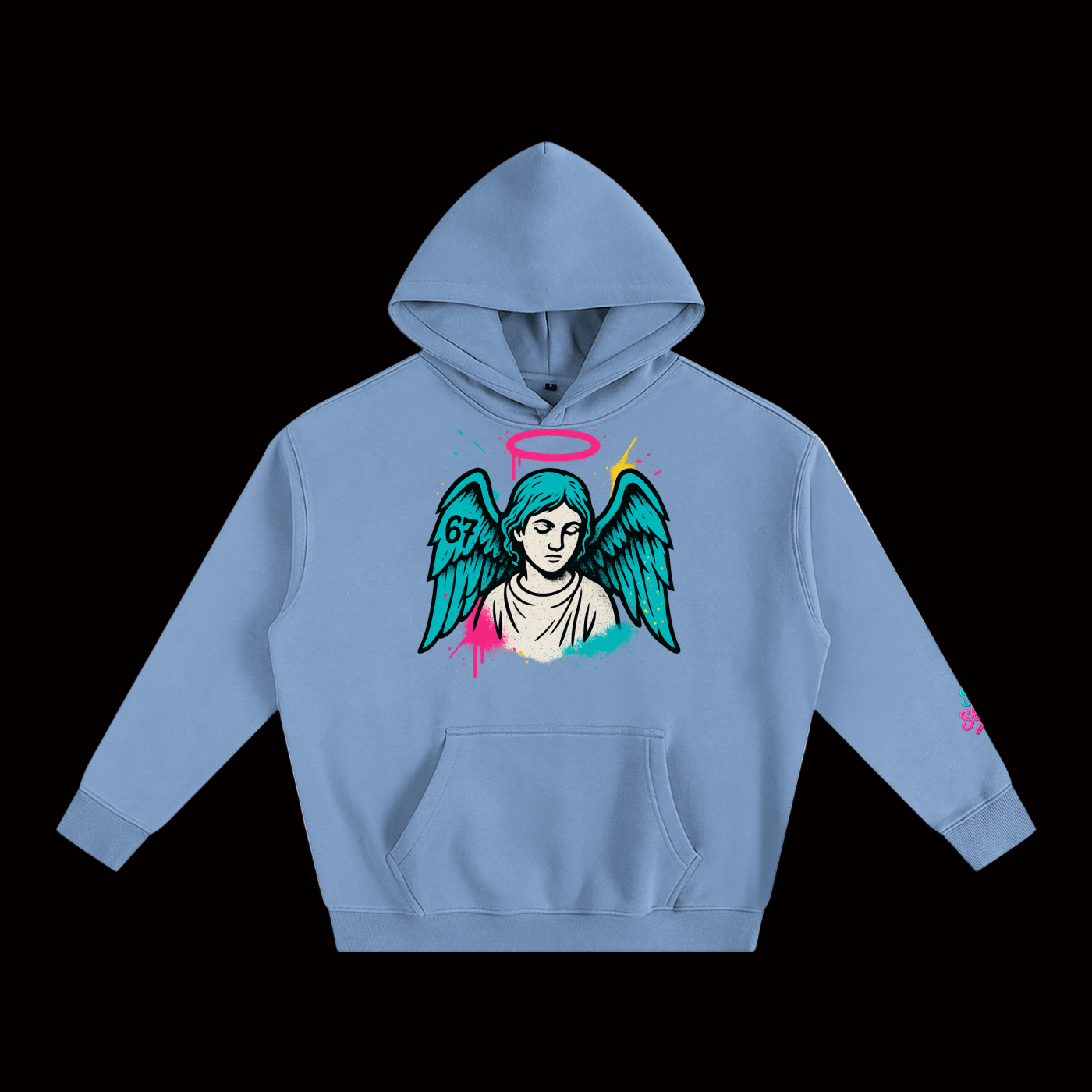 SixSeven Oversized Fleece Hoodie – [Fallen Angel]