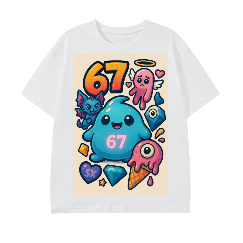 SixSeven Essential Tee – [Cartoon Shock 67]