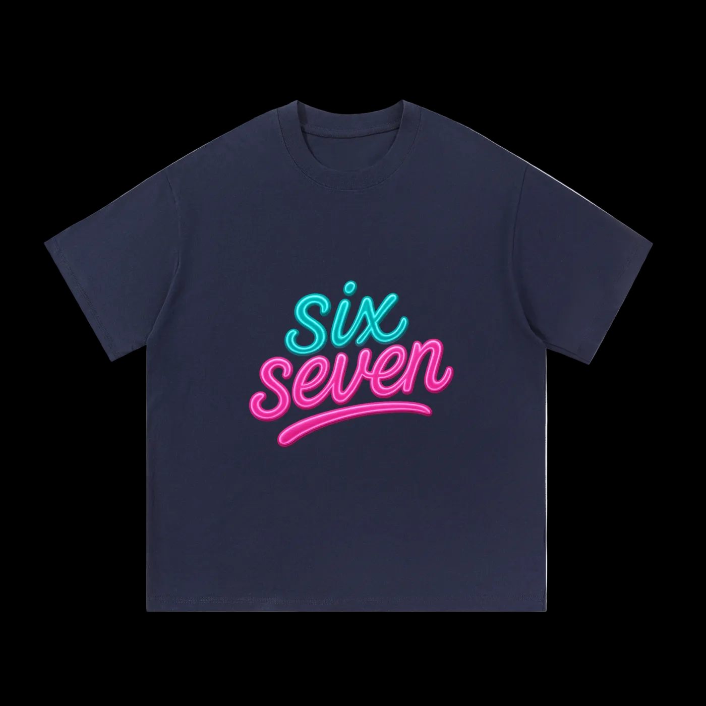 SixSeven Essential Tee – [Minimal Neon Script]