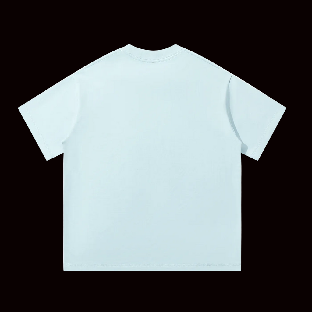 Light blue t-shirt on a white background