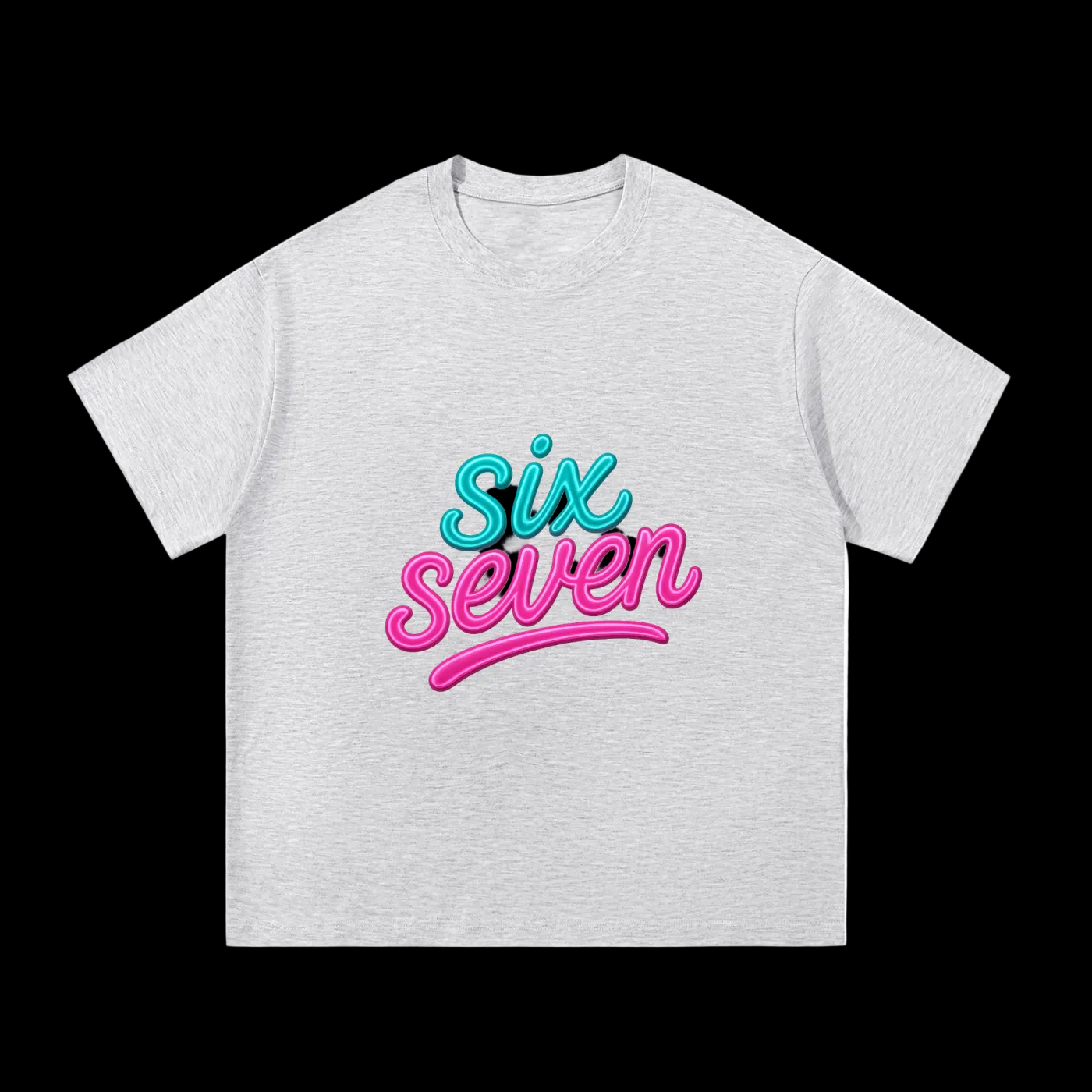 SixSeven Essential Tee – [Minimal Neon Script]