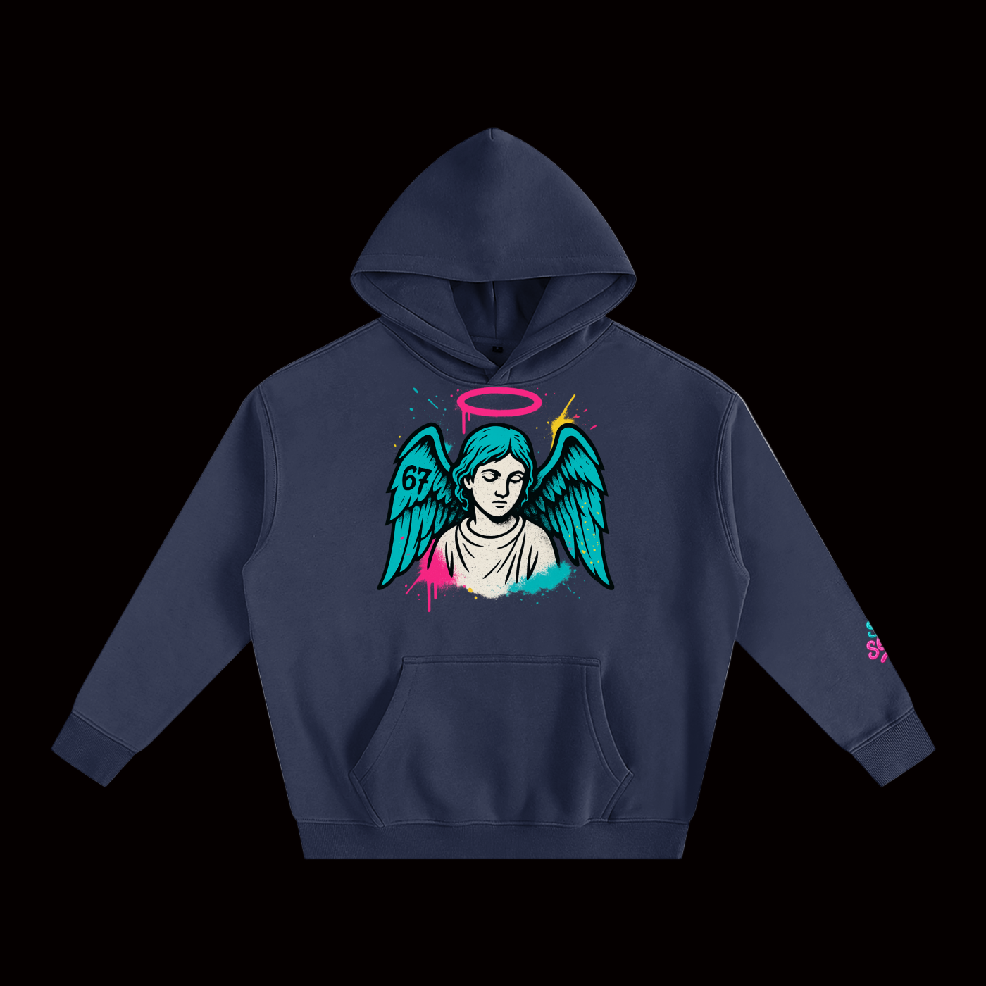 SixSeven Oversized Fleece Hoodie – [Fallen Angel]