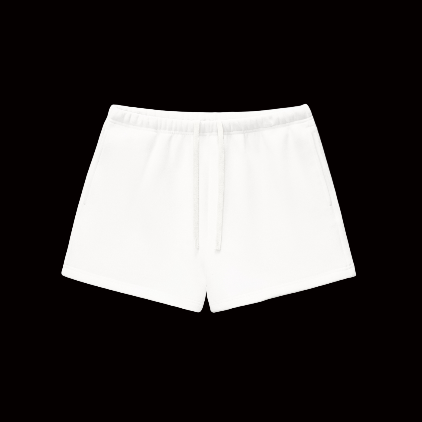White shorts on a white background