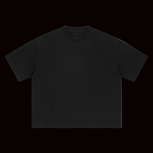 Black t-shirt on a white background