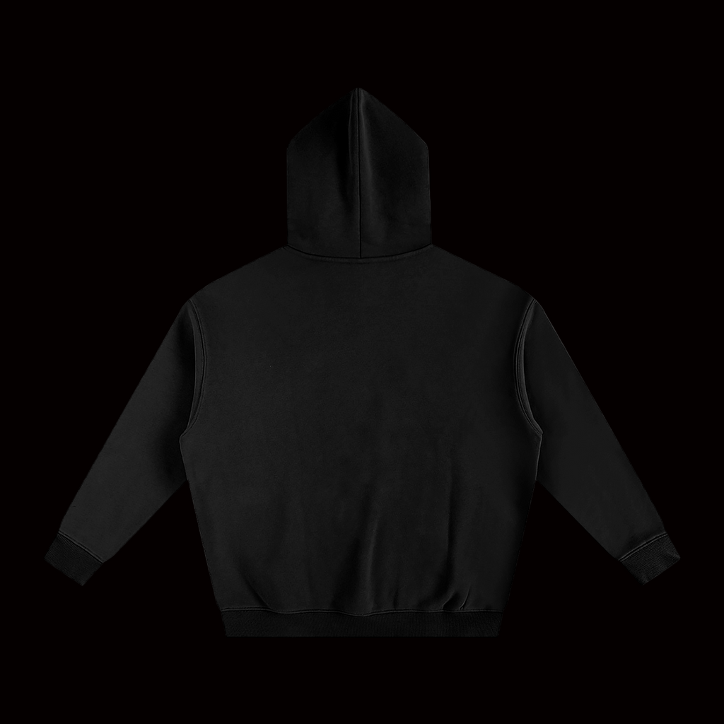 SixSeven Oversized Fleece Hoodie – Heritage Script Gold Teal]