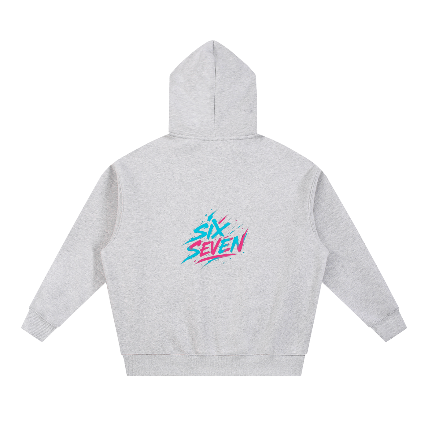 Sixseven Essential Oversized Boxy Fit Fleece Hoodie -67 Matrix