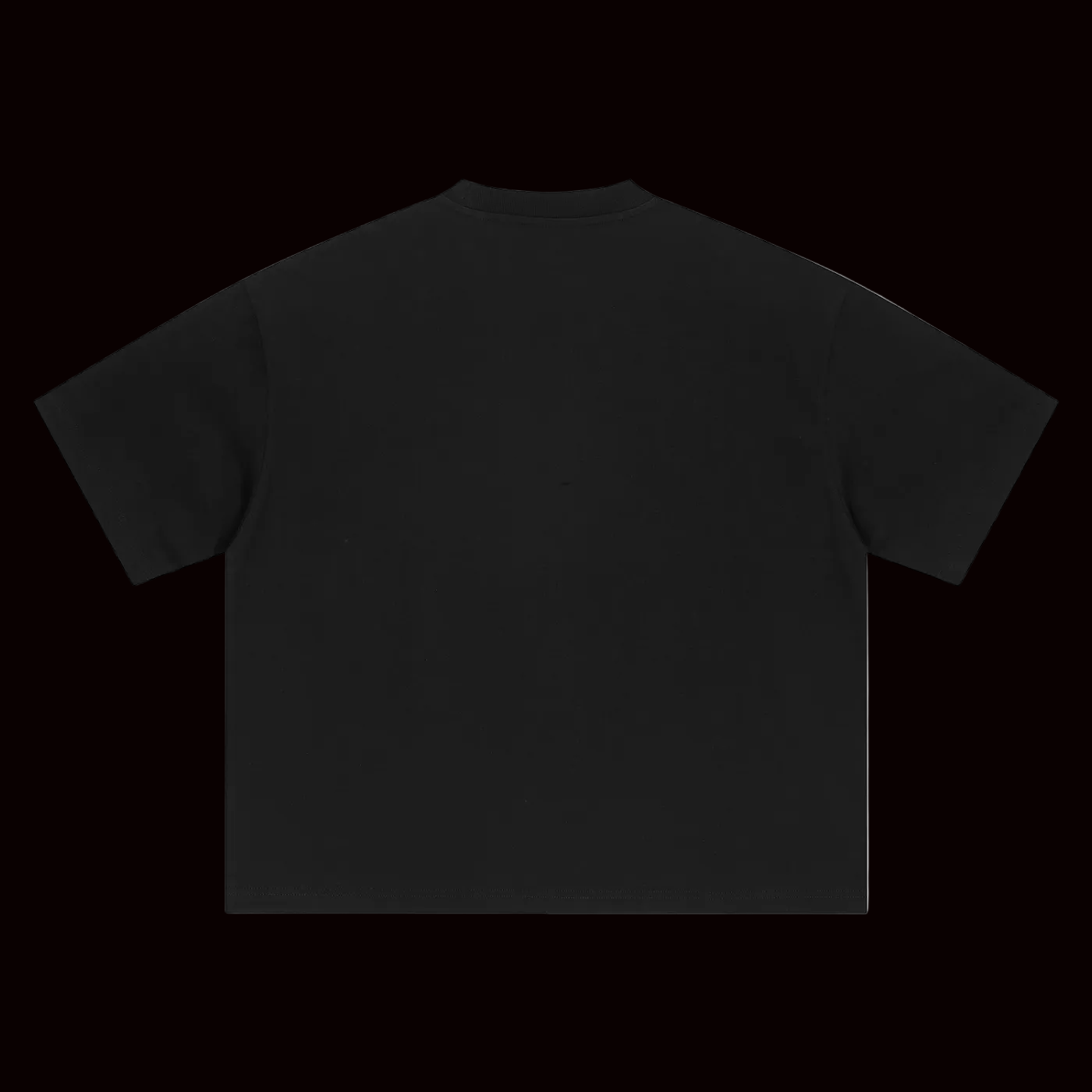 Black t-shirt on a white background